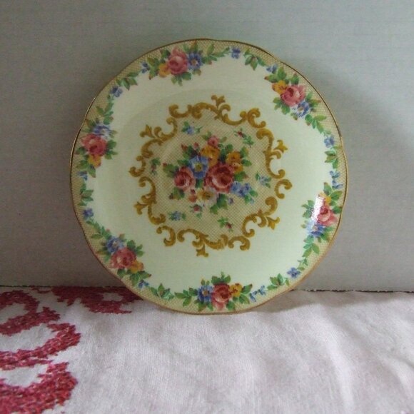 Paragon Minuet teacup and saucer vintage 1940s fine bone china pink blue flowers - Picture 3 of 11